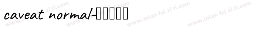 caveat normal字体转换